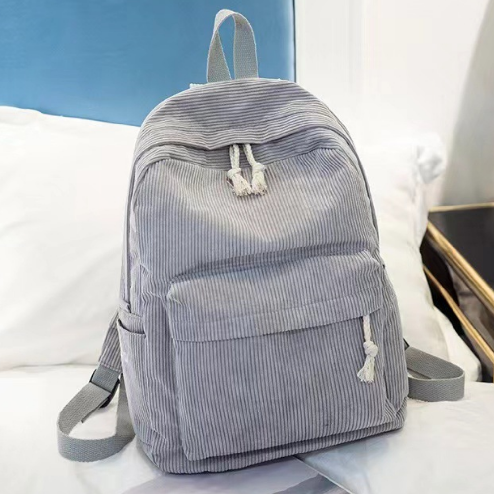Corduroy rugzak voor school en dagelijks gebruik