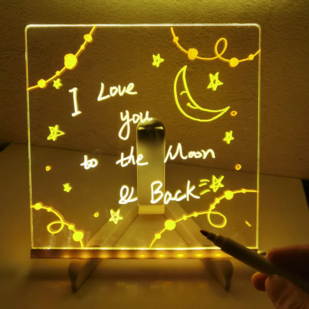 GlowyBoard LED Tekenbord – Magisch Lichtgevend Tekenspeelgoed voor Kinderen | Oplaadbaar, Herbruikbaar & Inclusief Pennen