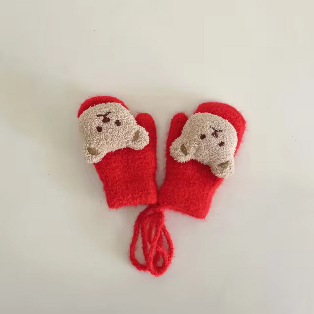 LittleCub Mittens – Warme en Schattige Gebreide Baby- & Peuterwantjes met Berenmotief voor Herfst en Winter