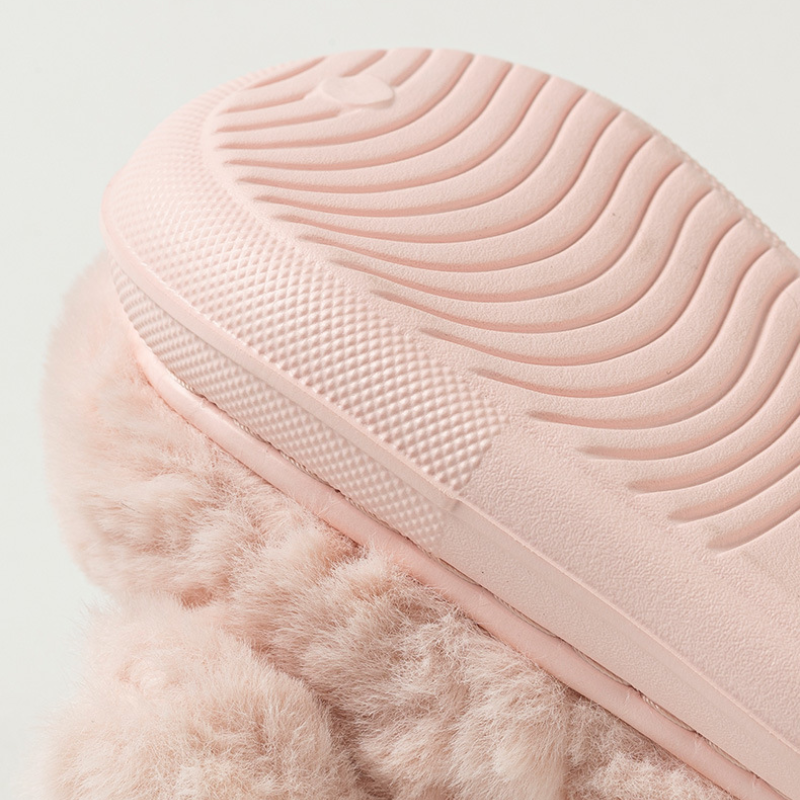 Pluche pantoffels kind met hondensnoet – antislipzool, warme voering, dichte hiel | sloffen
