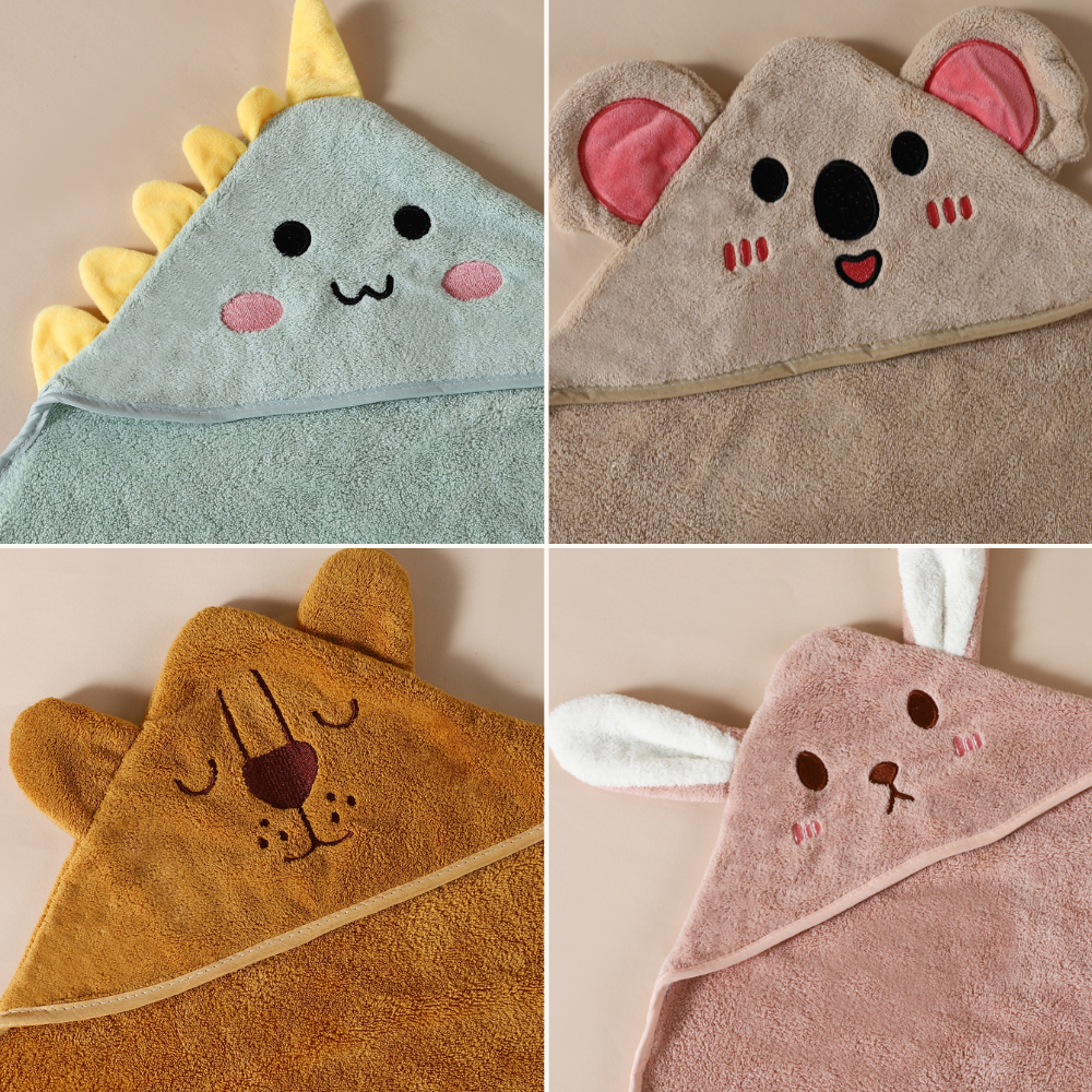 Baby Badcape met Capuchon – Zachte Sneldrogende Badhanddoek Baby 0+