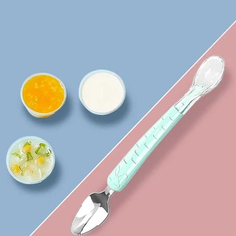 Siliconen Baby Lepel 2-in-1 – Veilig & BPA Vrij