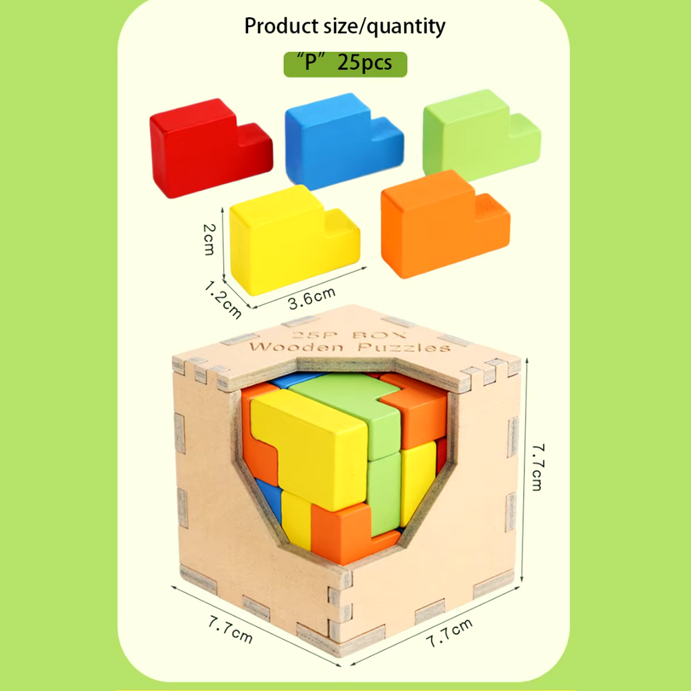 Houten 3D Puzzel voor Kinderen – Educatief Speelgoed vanaf 3 Jaar | Duurzame Breinbreker