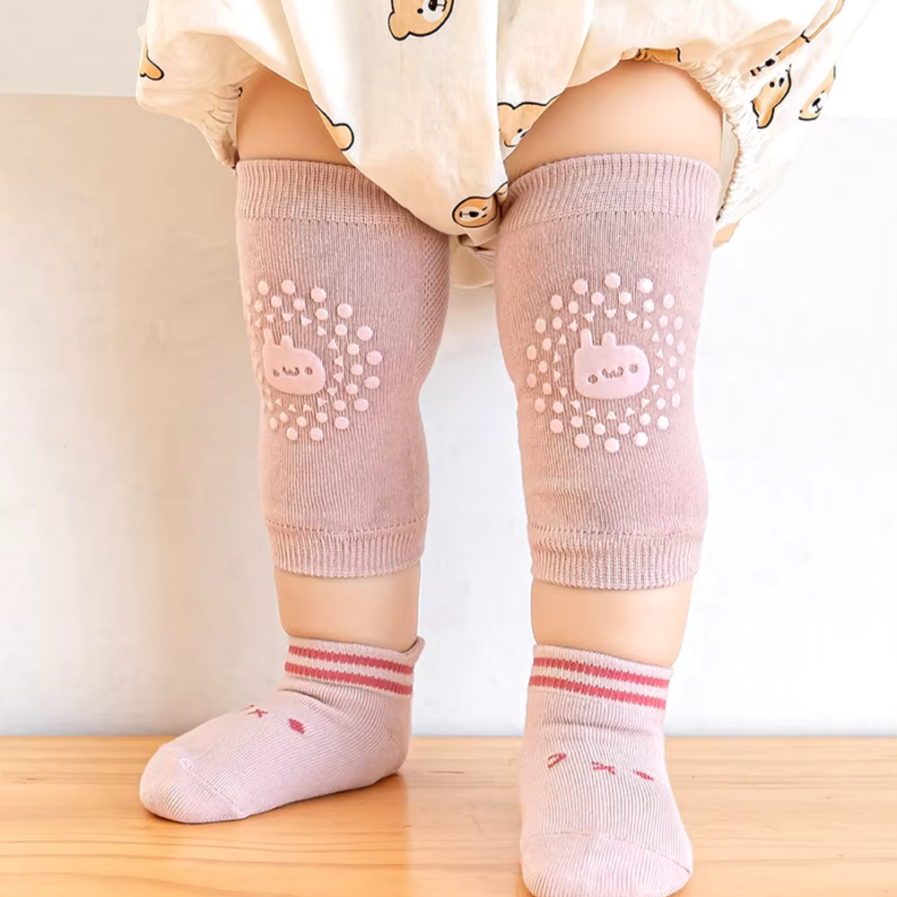 Zachte Baby Kniebeschermers – Set van 3 | Anti-Slip, Ademend & Comfortabel voor Kruipende Baby’s (0-2 Jaar)