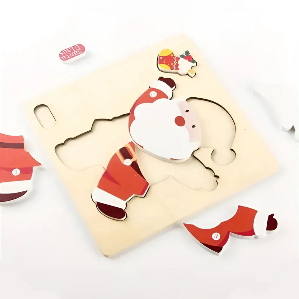 Christmas Puzzle Houten Kerstpuzzels – Educatief Speelgoed voor Peuters & Kleuters