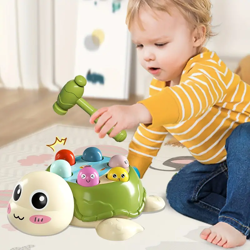 Hamer Speelgoed Peuter – Interactieve Schildpad Hamerbank (18M+)