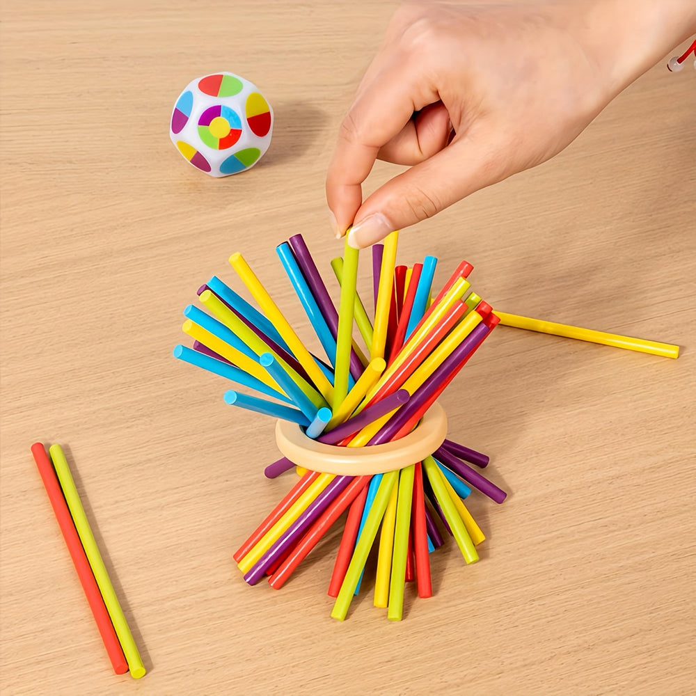 StackJoy Houten Torenspel – Montessori Speelgoed voor Kleuters, Leer Kleuren en Motoriek Spelenderwijs