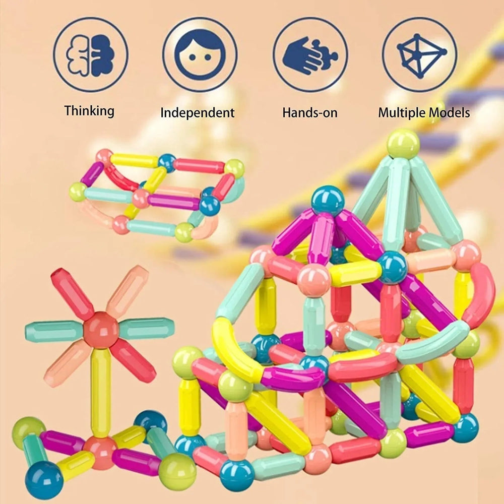 Magnetische Bouwblokken voor Kinderen – Educatief Magnetisch Speelgoed in 72/108/136 Stuks