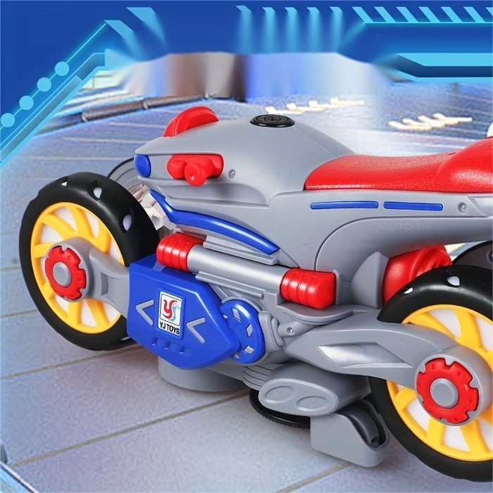 Elektrische Stunt Motor Speelgoed – 360° Draaiende Motor met Licht & Geluid 3+