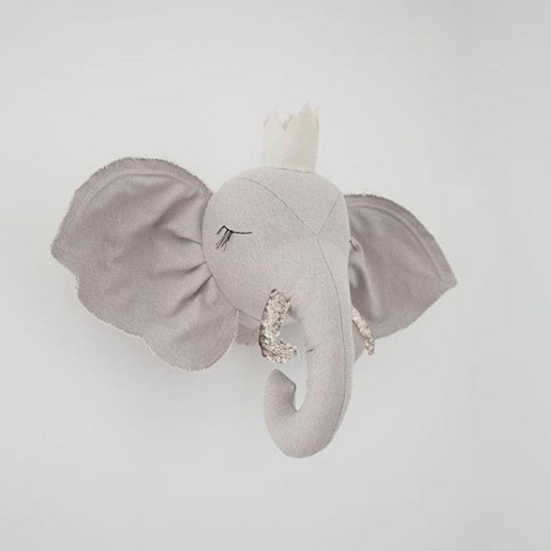 PlayNest Dierenwanddecoratie - Zachte Pluche Dierenkoppen voor Kinderkamer | Educatief & Speels