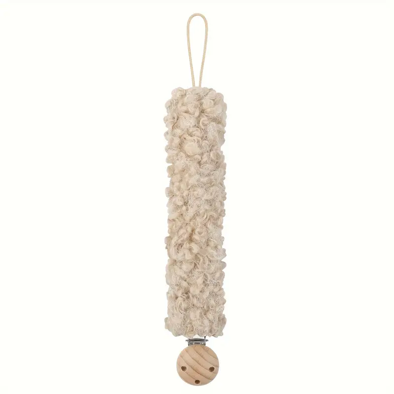 Cozy Teddy Speenkoord – Veilig, Pluche Baby Speenhouder met Houten Clip voor Peuters