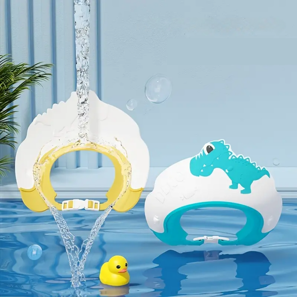 DinoSplash Baby Badmuts – Bescherming tegen Shampoo en Water voor Baby's en Peuters