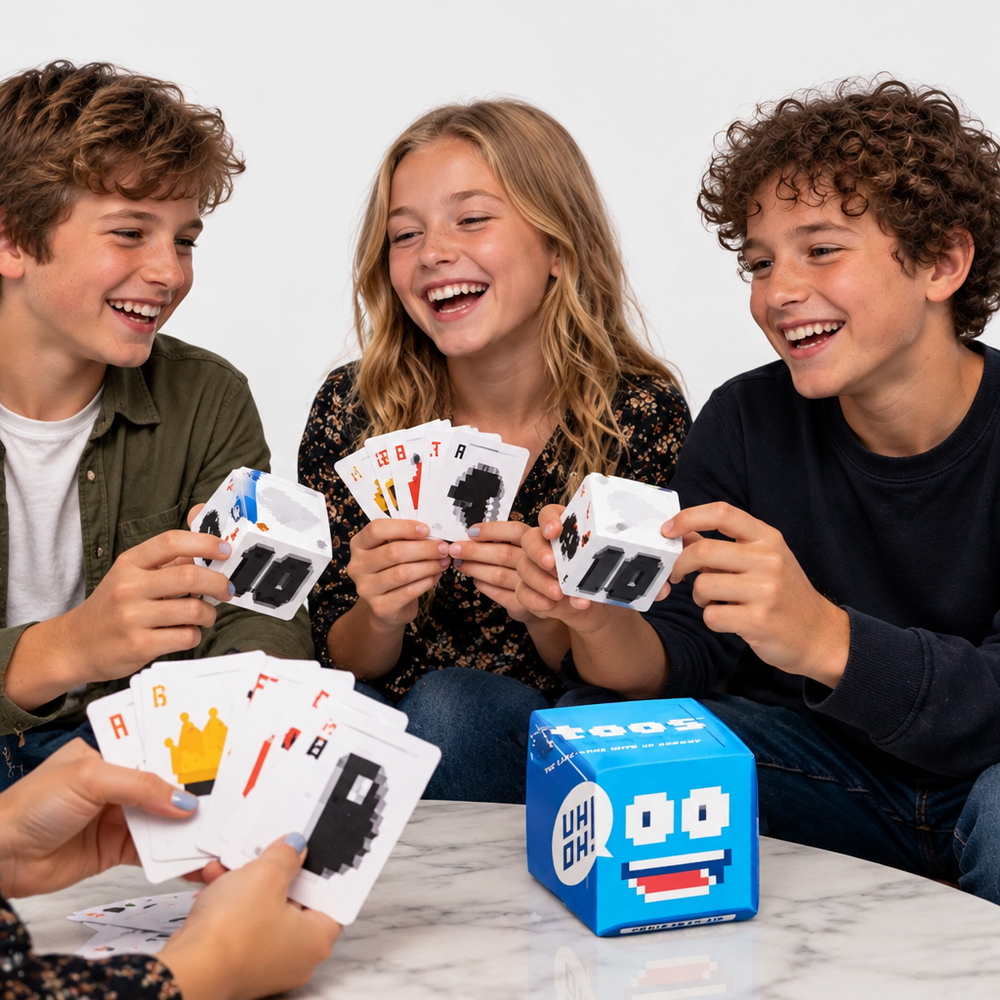 3D-kaartspel met 60 bouwkaarten – combineren, draaien, stapelen, alleen of samen | puzzelkaartspel