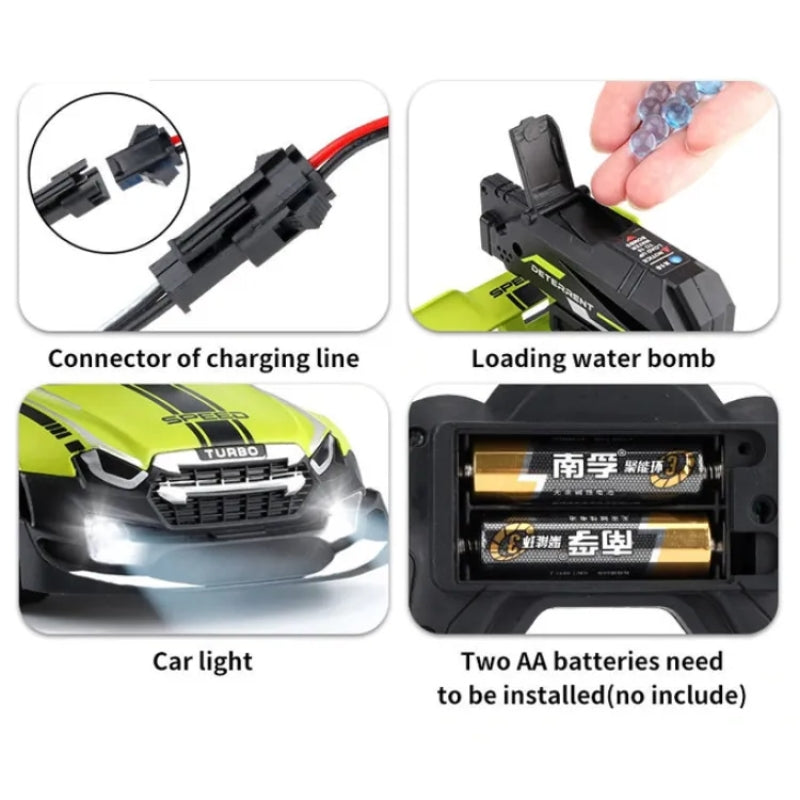 TurboBlast RC Racer – Afstandsbediening Auto voor Kinderen met Waterfun