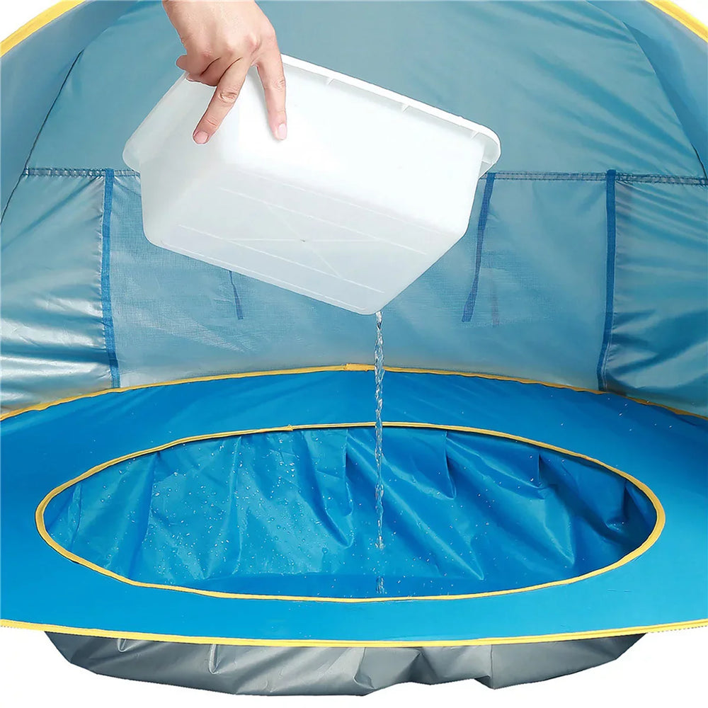 SunShade BabyTent™ - Draagbare Strandtent met Schaduwbad en UV-bescherming voor Baby's
