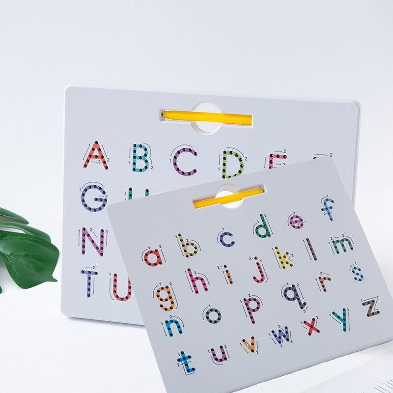 Magnetisch schrijfbord met letters en cijfers – magneetpen, herbruikbaar, ABS | tekenbord peuter