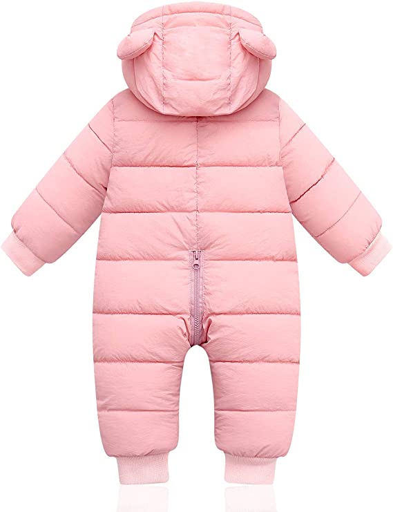 LittleSnow Baby Skipak – Warm & Comfortabel Winterpakje voor 0-12 Maanden Met Fleece Voering en Schattige Muts