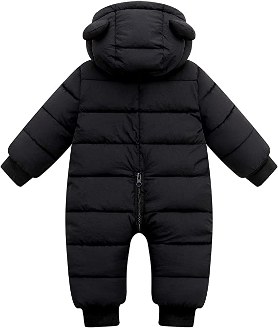 LittleSnow Baby Skipak – Warm & Comfortabel Winterpakje voor 0-12 Maanden Met Fleece Voering en Schattige Muts