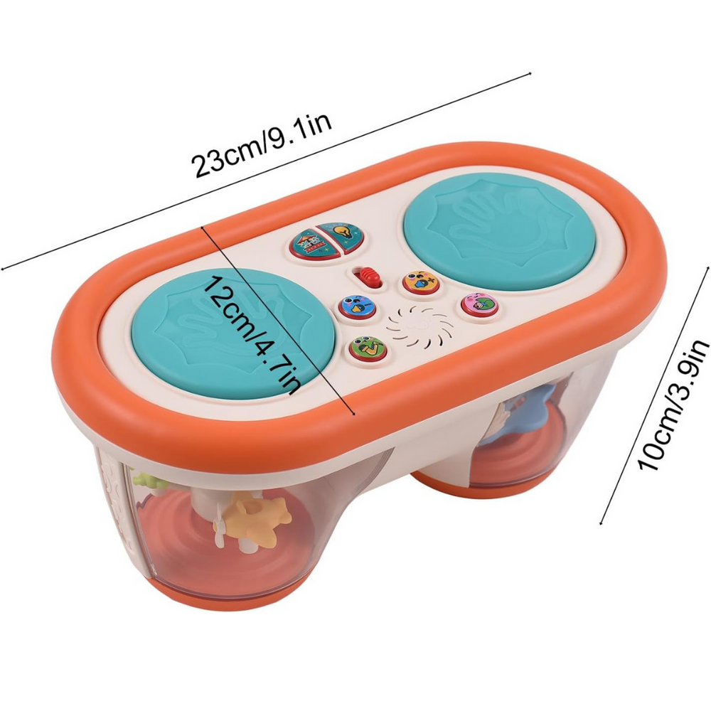 Muziek speelgoed baby – babytrommel met licht en geluid (6+ maanden)