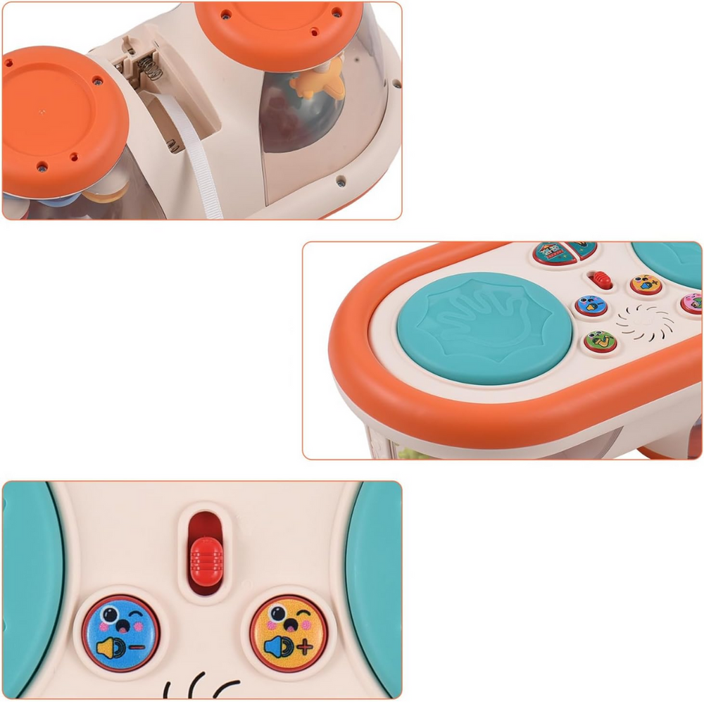 Muziek speelgoed baby – babytrommel met licht en geluid (6+ maanden)