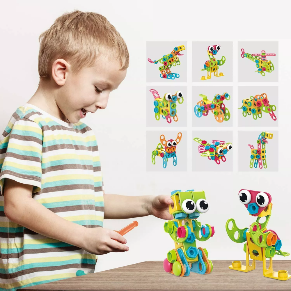 STEM Bouwset met Elektrische Boor voor Kinderen – BoltCraft Builder Kit Educatief Constructiespeelgoed