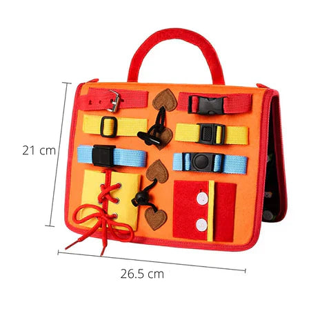 BrightStart Travel Board – Draagbaar Montessori Activiteitenbord voor Creatief Leren en Motorische Ontwikkeling van Kinderen