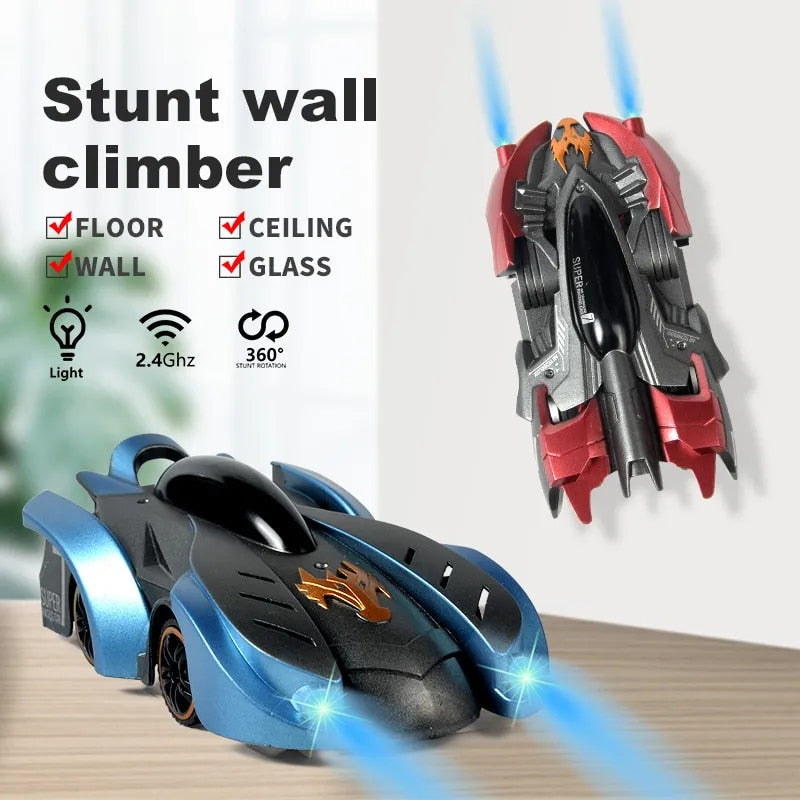 VerticalRover RC Auto – Stuntauto voor Muren & Plafonds met LED en Afstandsbediening