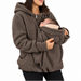 Draagjas 2-in-1 voor mama en baby – zachte fleece, capuchon, rits, zakken | babywearing hoodie