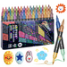 Dubbelzijdige glitterstiften set – fijne punt en brush tip, waterbasis inkt | lichtgevende markers