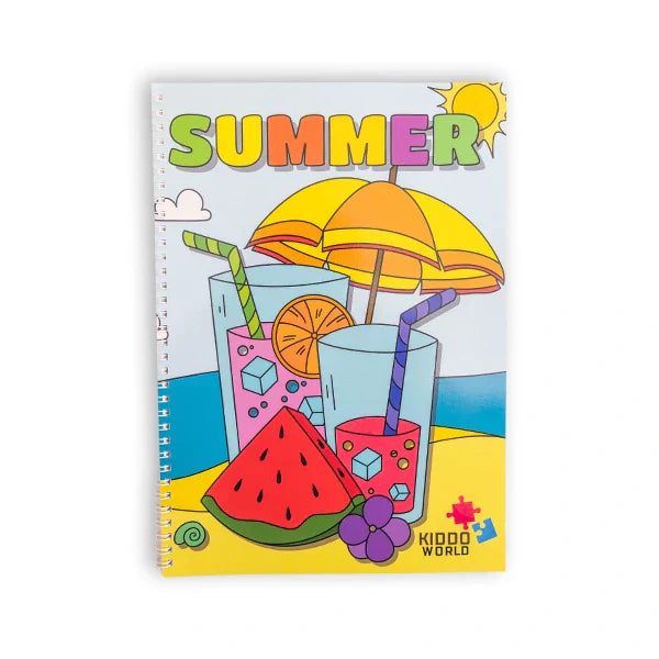 Herbruikbaar Zomer Kleurboek voor Kinderen – Uitwisbaar Vakantie Kleurplezier Zonder Rommel