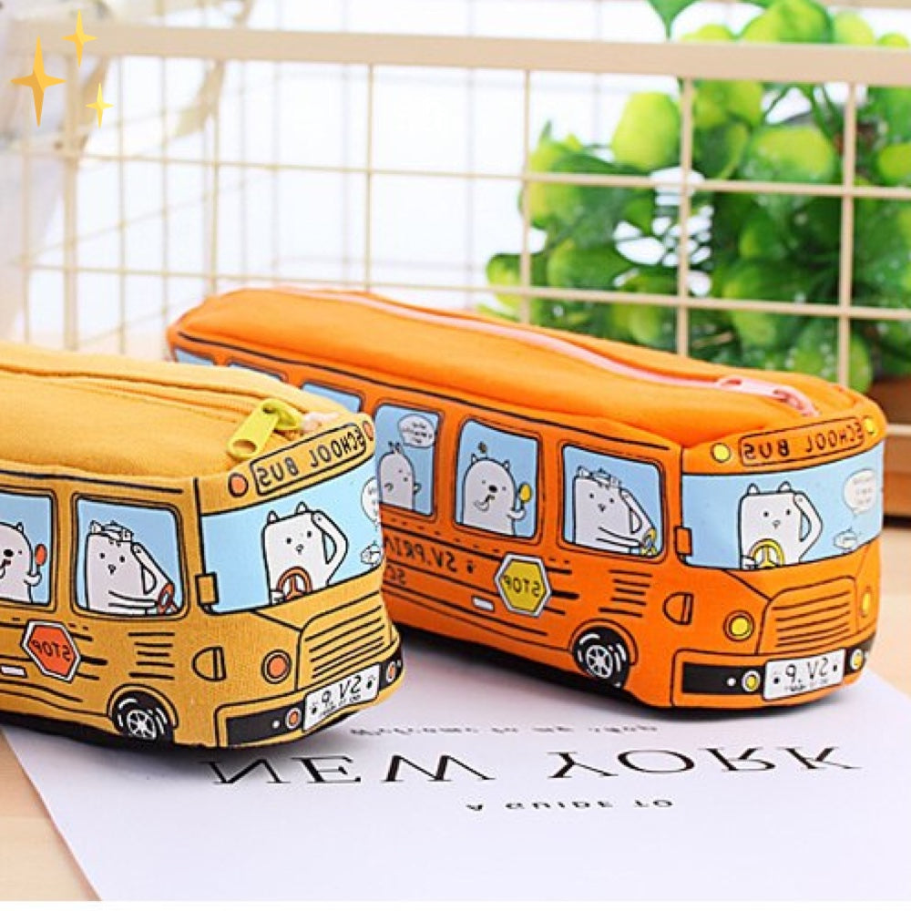 Etui Set Kind – 4 Pennenzakken met Opbergbus voor School