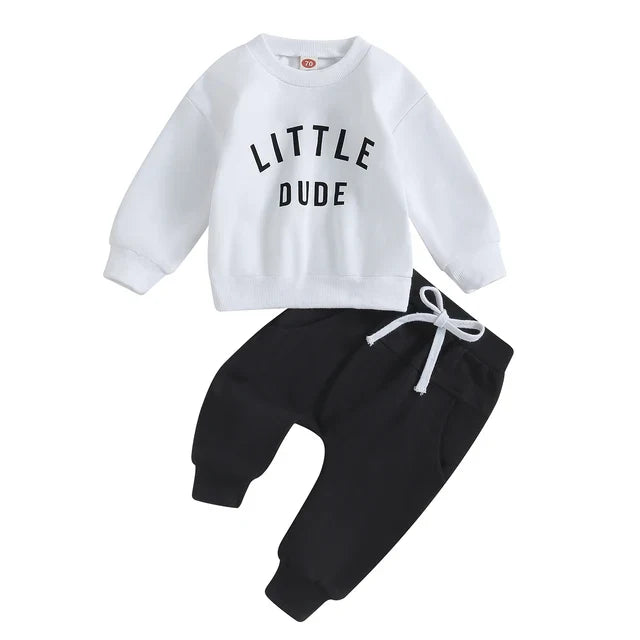 Herfst Kinderoutfit Jongens – Comfortabele Sweater & Broek Set 0-8 Jaar