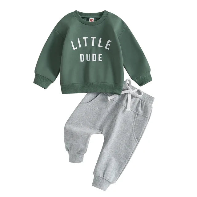Herfst Kinderoutfit Jongens – Comfortabele Sweater & Broek Set 0-8 Jaar