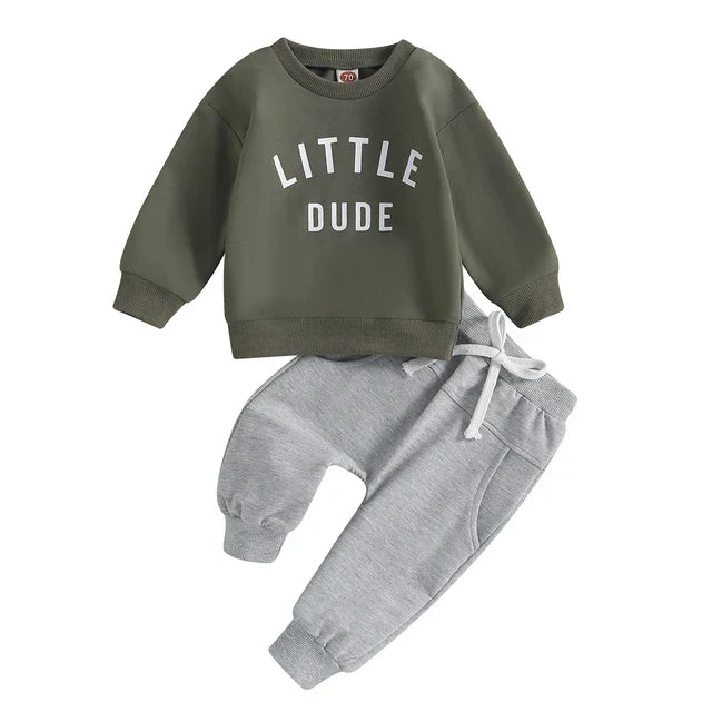 Herfst Kinderoutfit Jongens – Comfortabele Sweater & Broek Set 0-8 Jaar