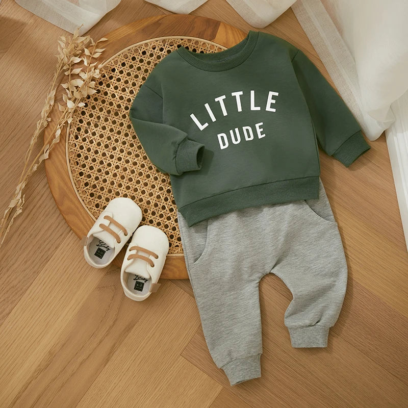 Herfst Kinderoutfit Jongens – Comfortabele Sweater & Broek Set 0-8 Jaar