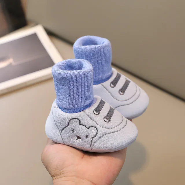 Toddler Sneaker Socks – Antislip Slofsokjes met Schattig Beerontwerp