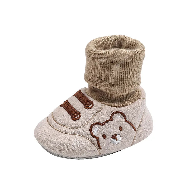 Toddler Sneaker Socks – Antislip Slofsokjes met Schattig Beerontwerp