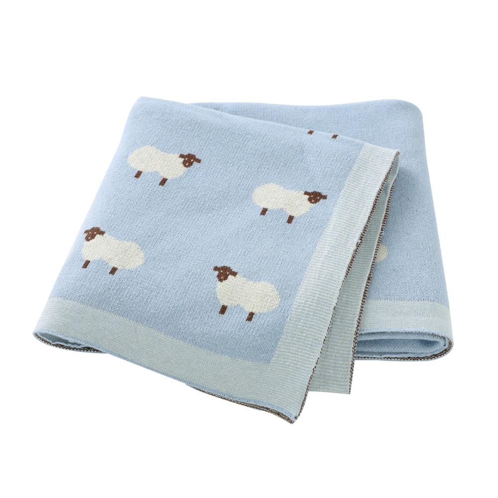 Babydeken Katoen 80×100 cm – Zachte Gebreide Deken voor Baby (0+)