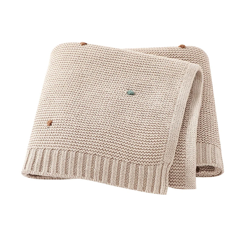 Zachte Katoenen Babydeken voor Elk Seizoen | LumaLoom Gebreide Baby Blanket – Ademend, Warm en Perfect voor Kinderwagen en Wieg