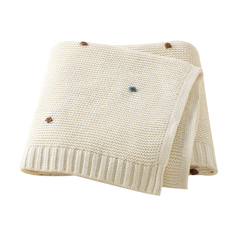Zachte Katoenen Babydeken voor Elk Seizoen | LumaLoom Gebreide Baby Blanket – Ademend, Warm en Perfect voor Kinderwagen en Wieg