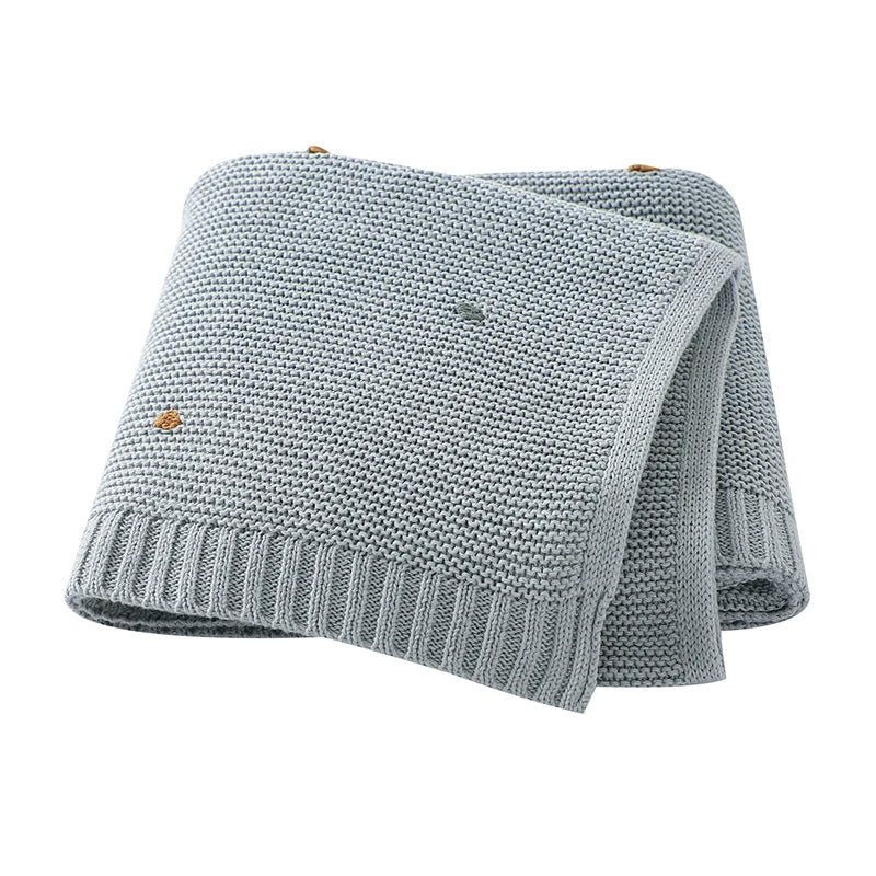 Zachte Katoenen Babydeken voor Elk Seizoen | LumaLoom Gebreide Baby Blanket – Ademend, Warm en Perfect voor Kinderwagen en Wieg