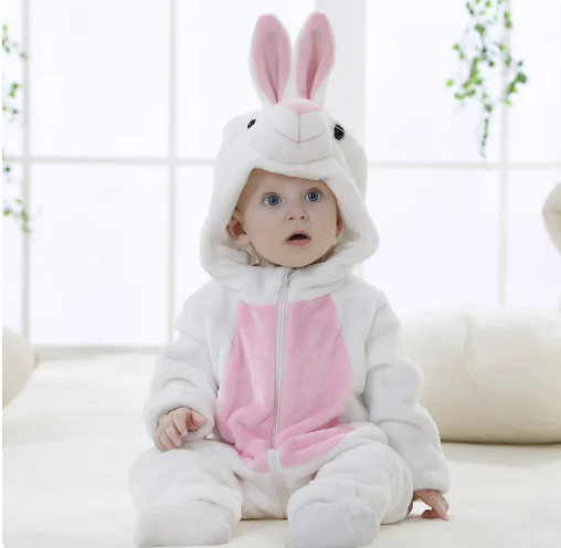 Baby Onesie met Schattig Dierenprint – Comfortabel & Ademend