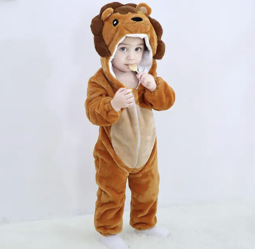 Baby Onesie met Schattig Dierenprint – Comfortabel & Ademend