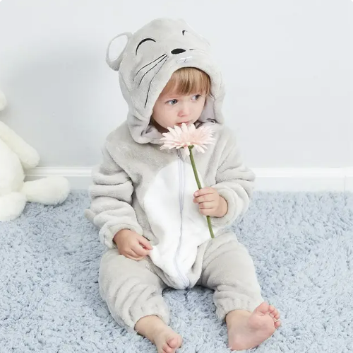 Baby Onesie met Schattig Dierenprint – Comfortabel & Ademend
