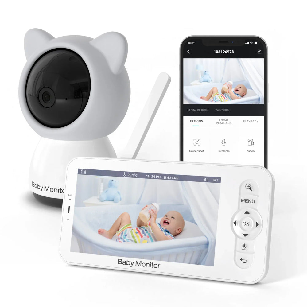 Babyvision Animation BabyVision 5 HD WiFi Baby Monitor – Live Beeld, Nachtzicht & App-bedie ...