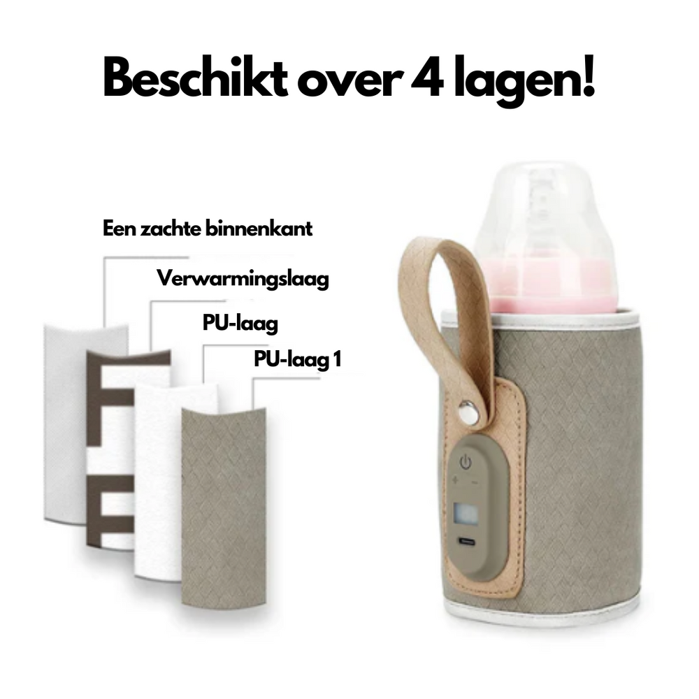Draagbare Flessenwarmer met 7 Temperatuurstanden – Direct Warm, Overal