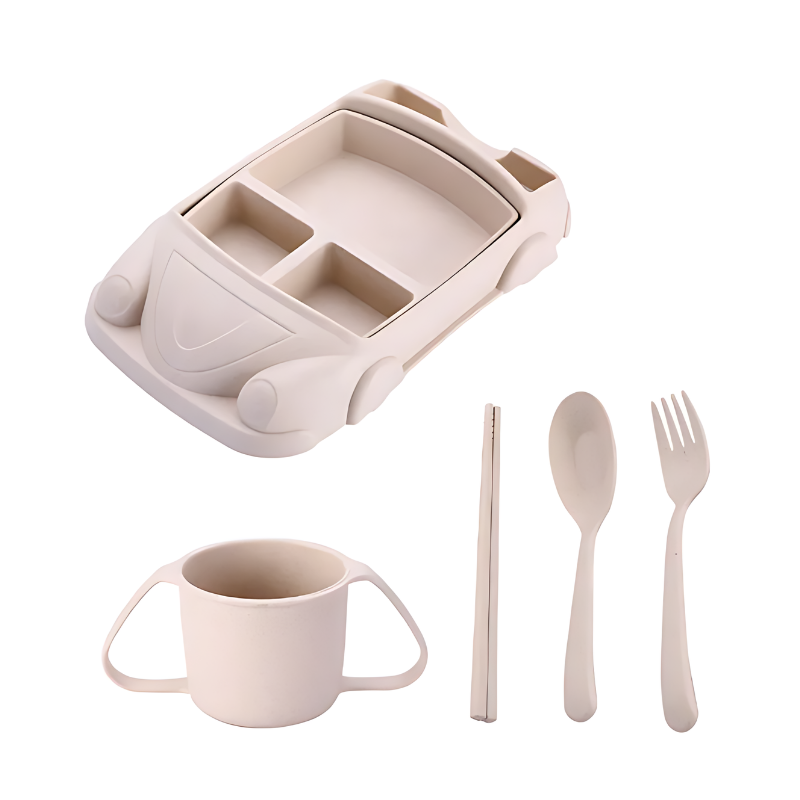 RaceBite Kinder Eetset – Duurzaam & Speels Servies voor Kinderen | Stimuleert Gezond Eetgedrag & Eetplezier aan Tafel