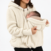 Draagjas 2-in-1 voor mama en baby – zachte fleece, capuchon, rits, zakken | babywearing hoodie