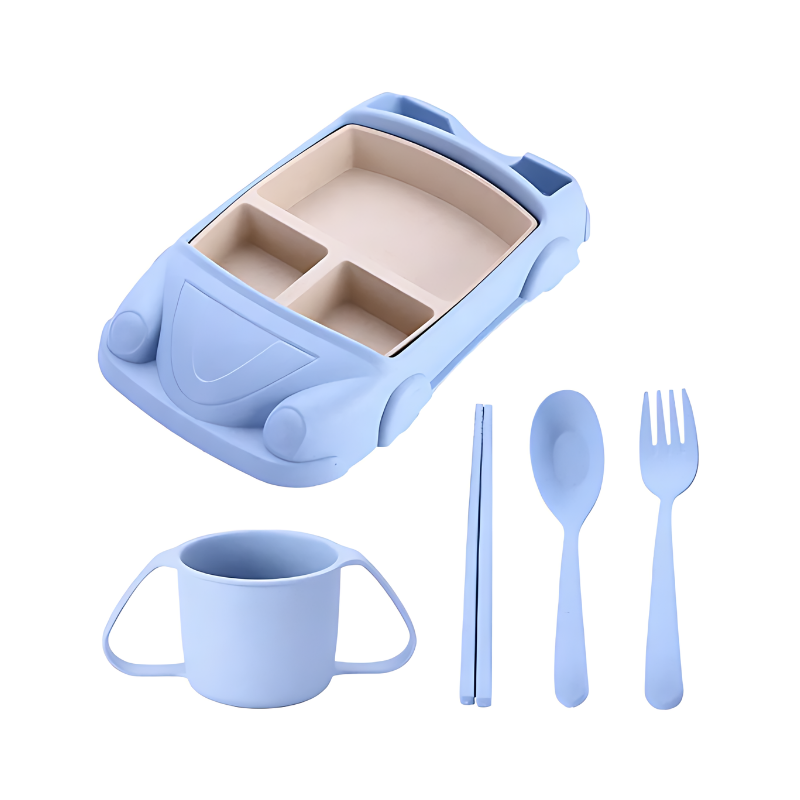 MealRacer Kinder Eetset – Autovormig, Veilig & Duurzaam voor 1-5+ Jaar