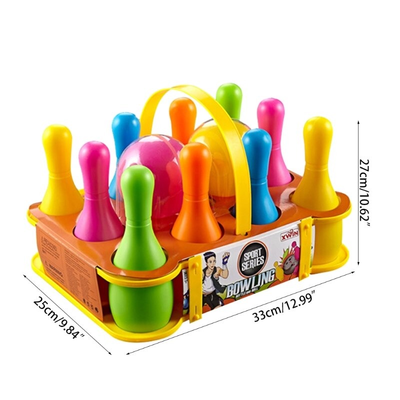 Bowling Set voor Kinderen – Kleurrijke Kegels & Ballen – Veilig Plastic – Binnen & Buiten